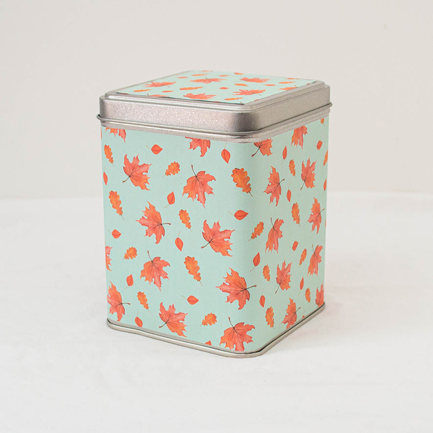 Boîte à thé | Biscuits - Feuilles d'automne