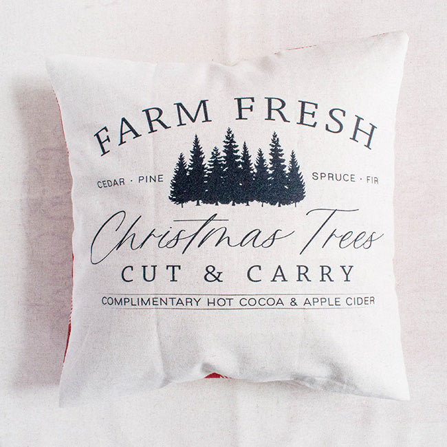 Housse "Farm Fresh Christmas Trees" 40x40cm