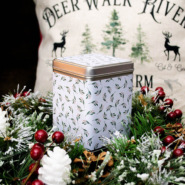 Boîte à thé | Biscuits - Noël Fleuri