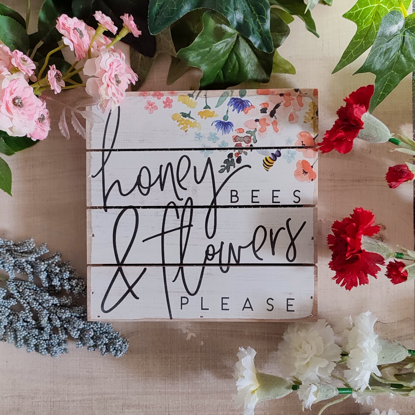 Panneau décoratif - Abeilles et Fleurs