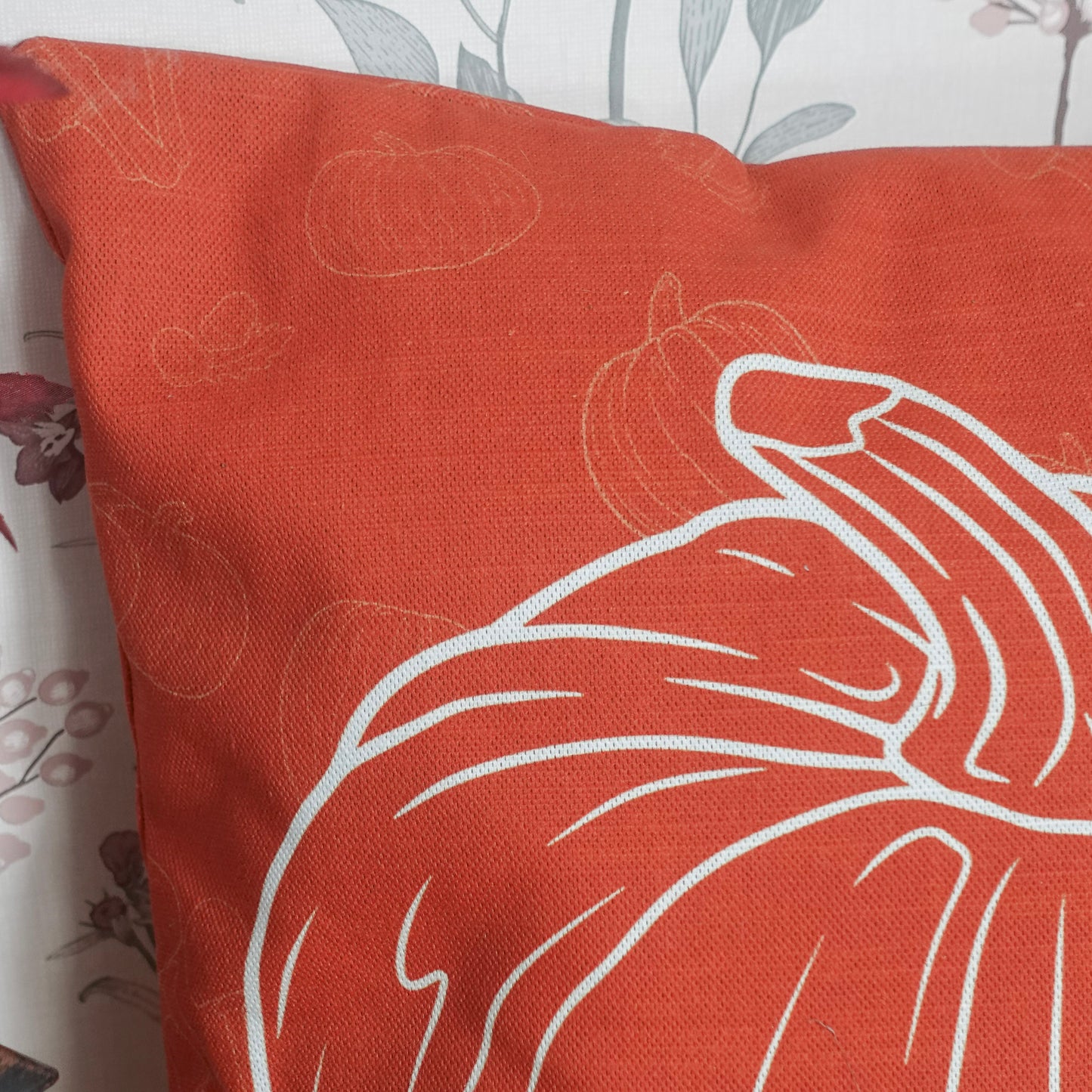 Housse de Coussin "Citrouille argentée" - 40x40cm