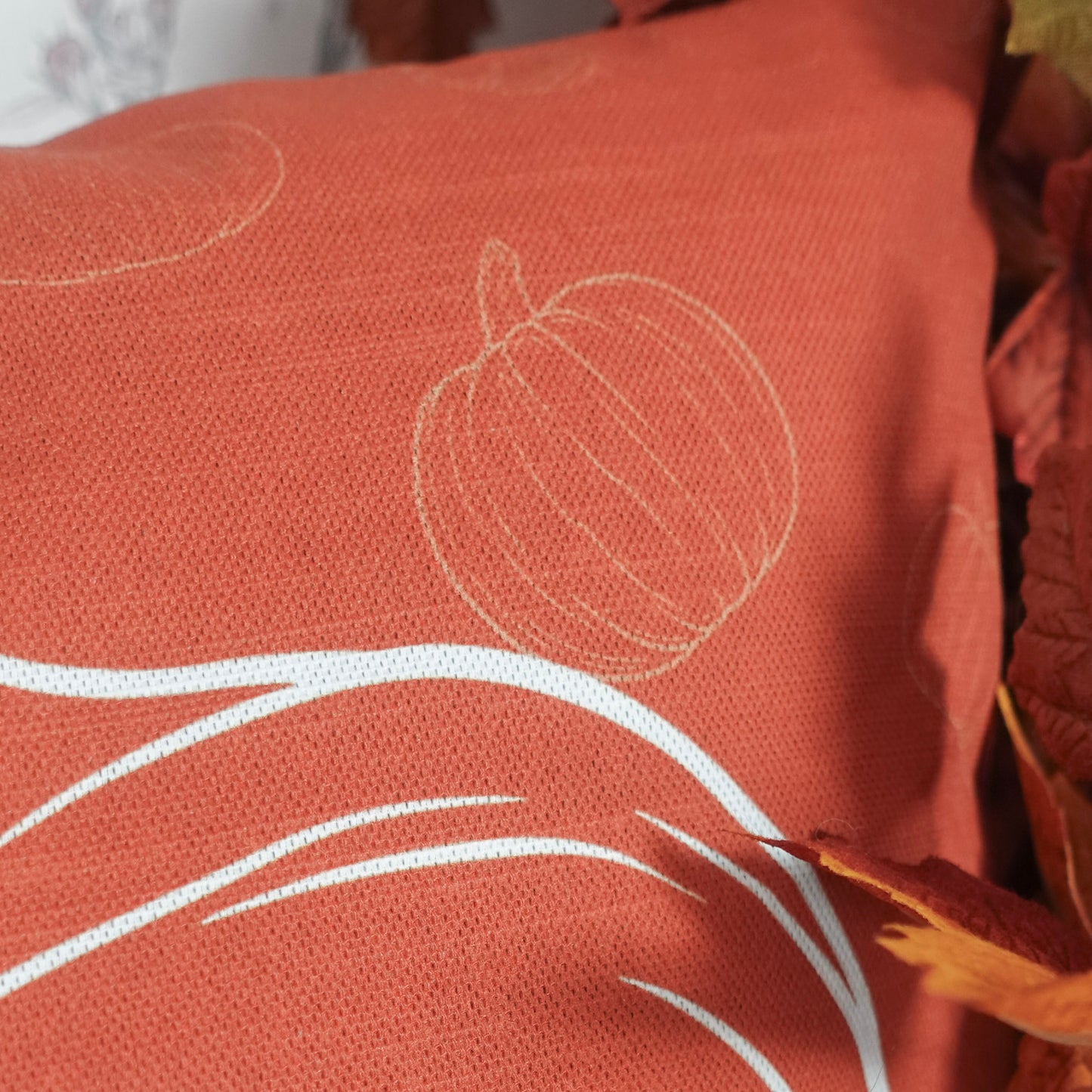 Housse de Coussin "Citrouille argentée" - 40x40cm