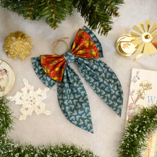 Noeud décoratif - Houx et cloches