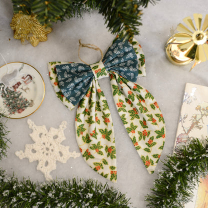 Noeud décoratif - Houx d'hiver