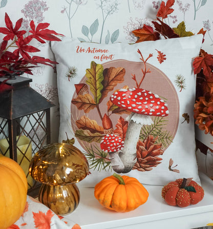 Housse de Coussin "Automne en Forêt" - 40x40cm