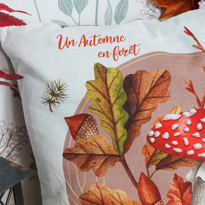 Housse de Coussin "Automne en Forêt" - 40x40cm
