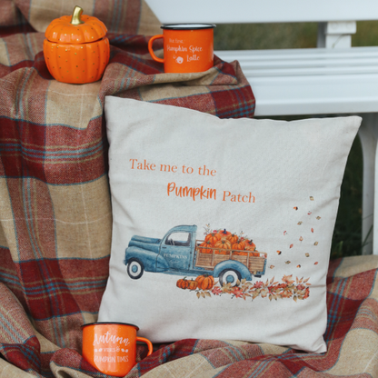 Housse de coussin - Blue Pumpkin Truck 40x40cm