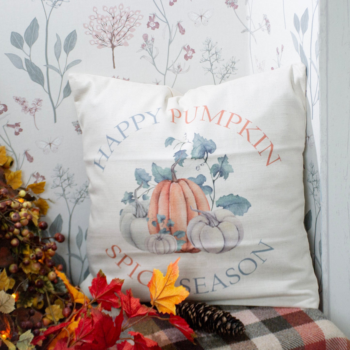 Housse de coussin - Happy Pumpkin Time 40x40cm