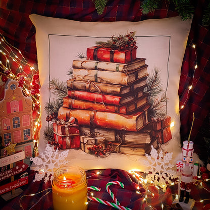 Housse de Coussin "Contes de Noël" - 40x40cm