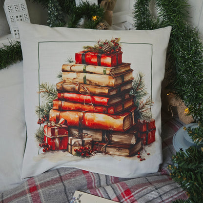 Housse de Coussin "Contes de Noël" - 40x40cm