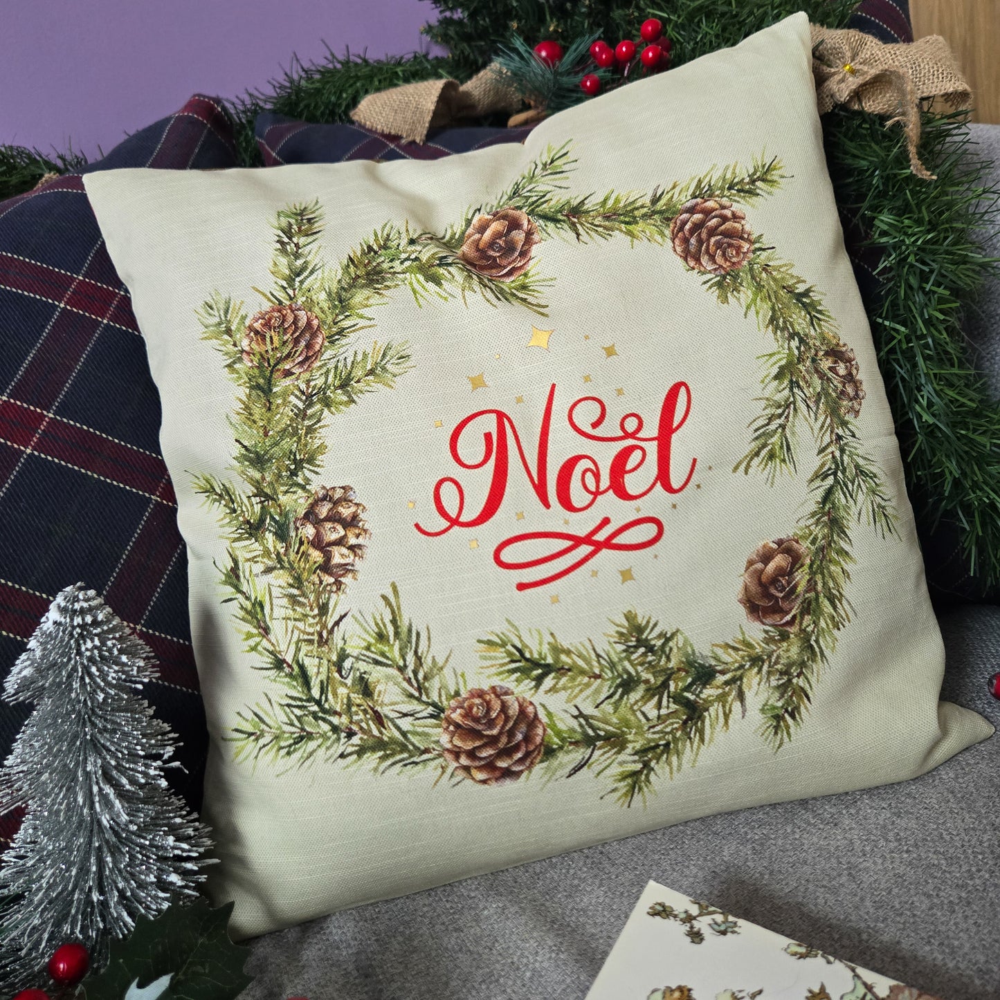 Housse de Coussin "Noël" - 40x40cm