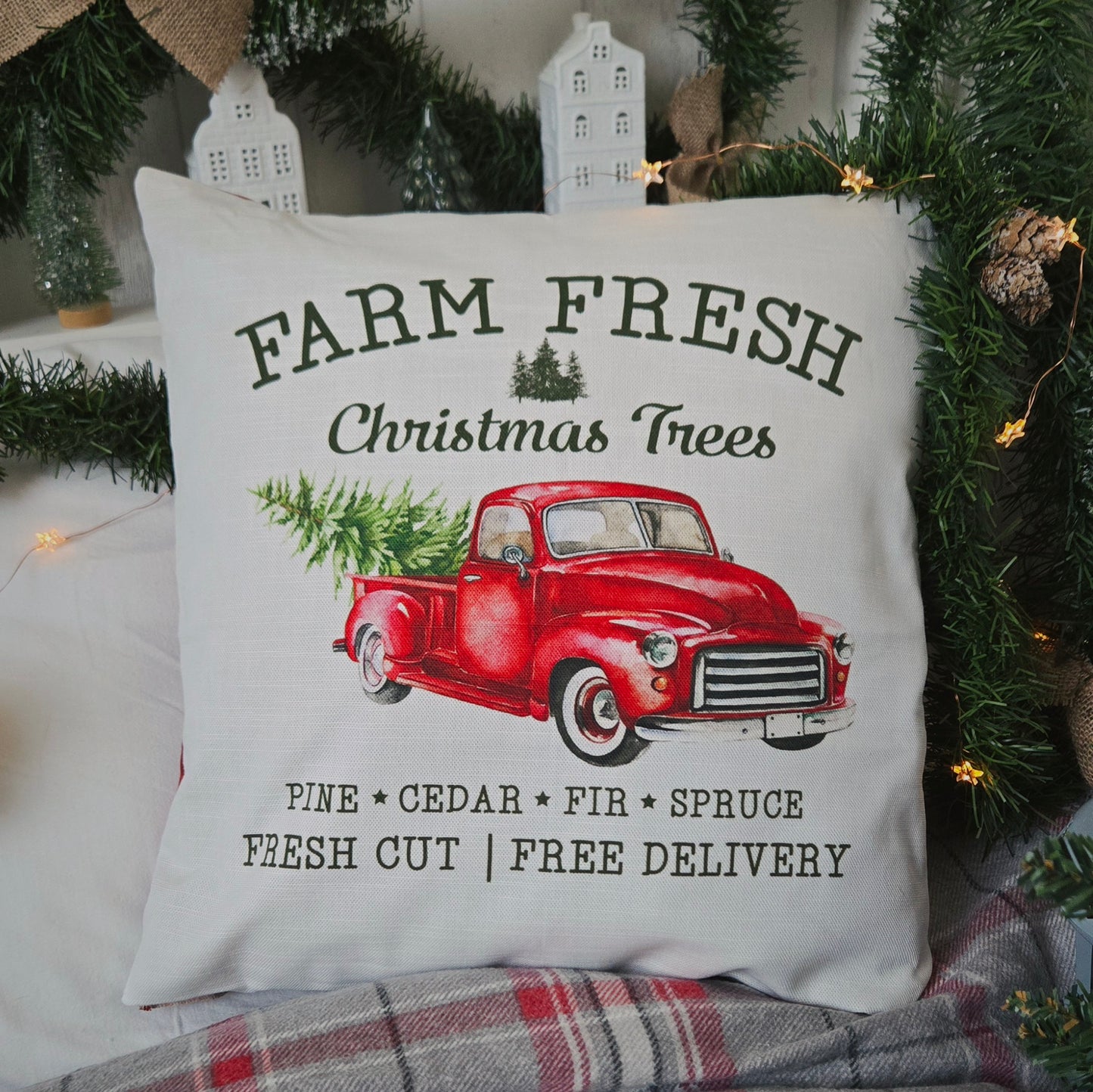 Cover"Christmas Tree Truck"40x40cm