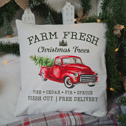 Cover"Christmas Tree Truck"40x40cm