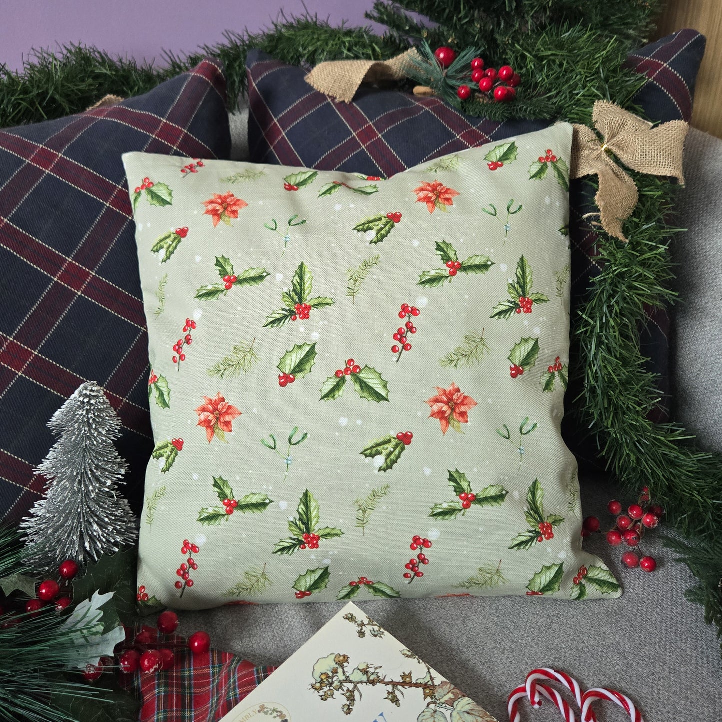 Housse de Coussin "Jolly Holly" - 40x40cm