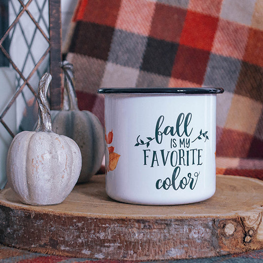 <transcy>Enamel Mug &quot;Fall is my Favorite Color&quot; - 284ml</transcy>