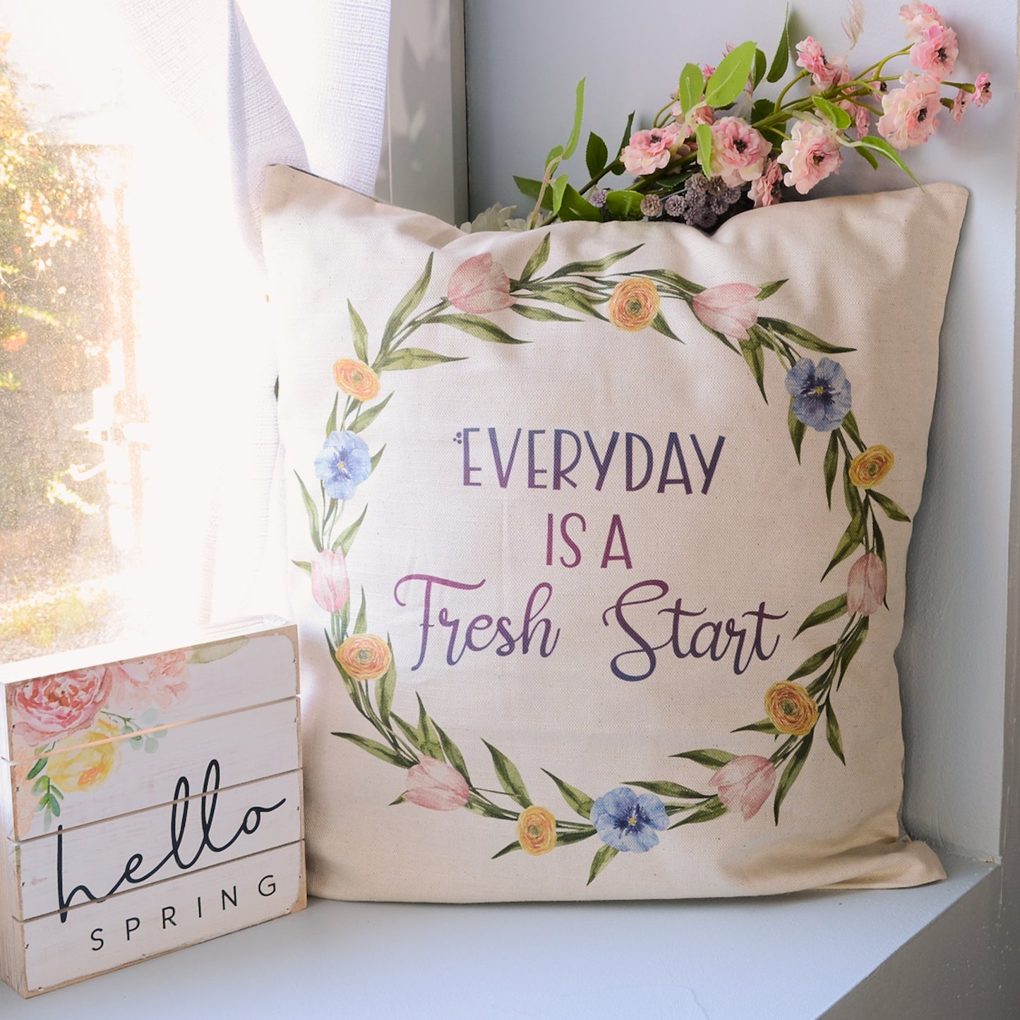 Pre-order Cushion Cover - Everyday is a Fresh Start