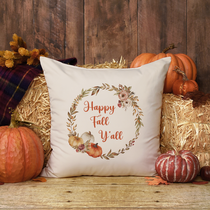 Housse de Coussin "Happy Fall Y'all" - 40x40cm