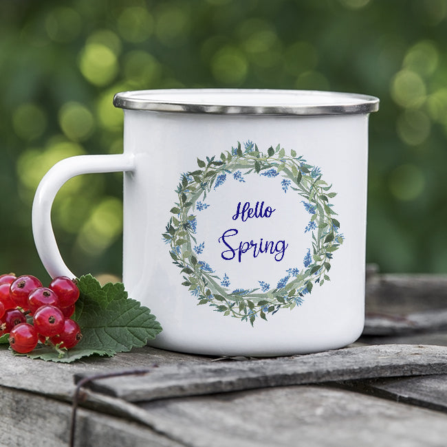 Mug Emaillé - Hello Spring