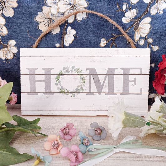 Panneau décoratif - "Home" floral