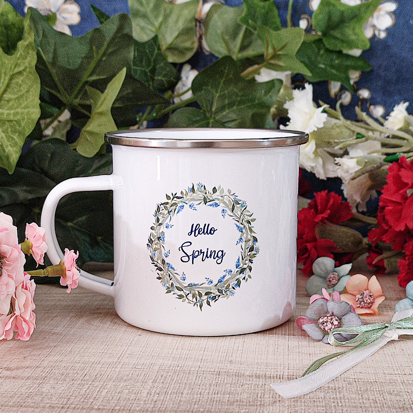 Pre-order Enamel Mugs - Hello Spring